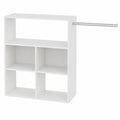 Module de rangement sous pente avec penderie et étagère, blanc mat, 171,5 x 50 x 90,7 cm