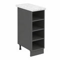 Étagère de Cuisine Anthracite, 30 cm, Effet Marbre, Modulable