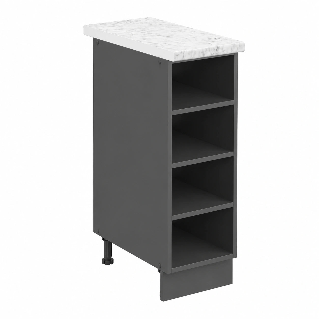 Étagère de Cuisine Anthracite, 30 cm, Effet Marbre, Modulable