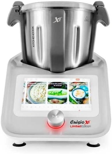 Robot Multifonction Connect¨¦ Kitchencook avec 800 Recettes - Gris