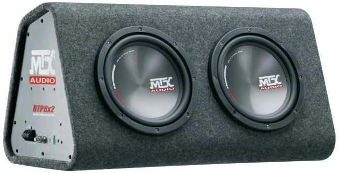 Caisson de basse actif MTX AUDIO avec double subwoofer 20cm - Amplificateur Classe-D 240W RMS - Filtre int¨¦gr¨¦ - T¨¦l¨¦commande incluse