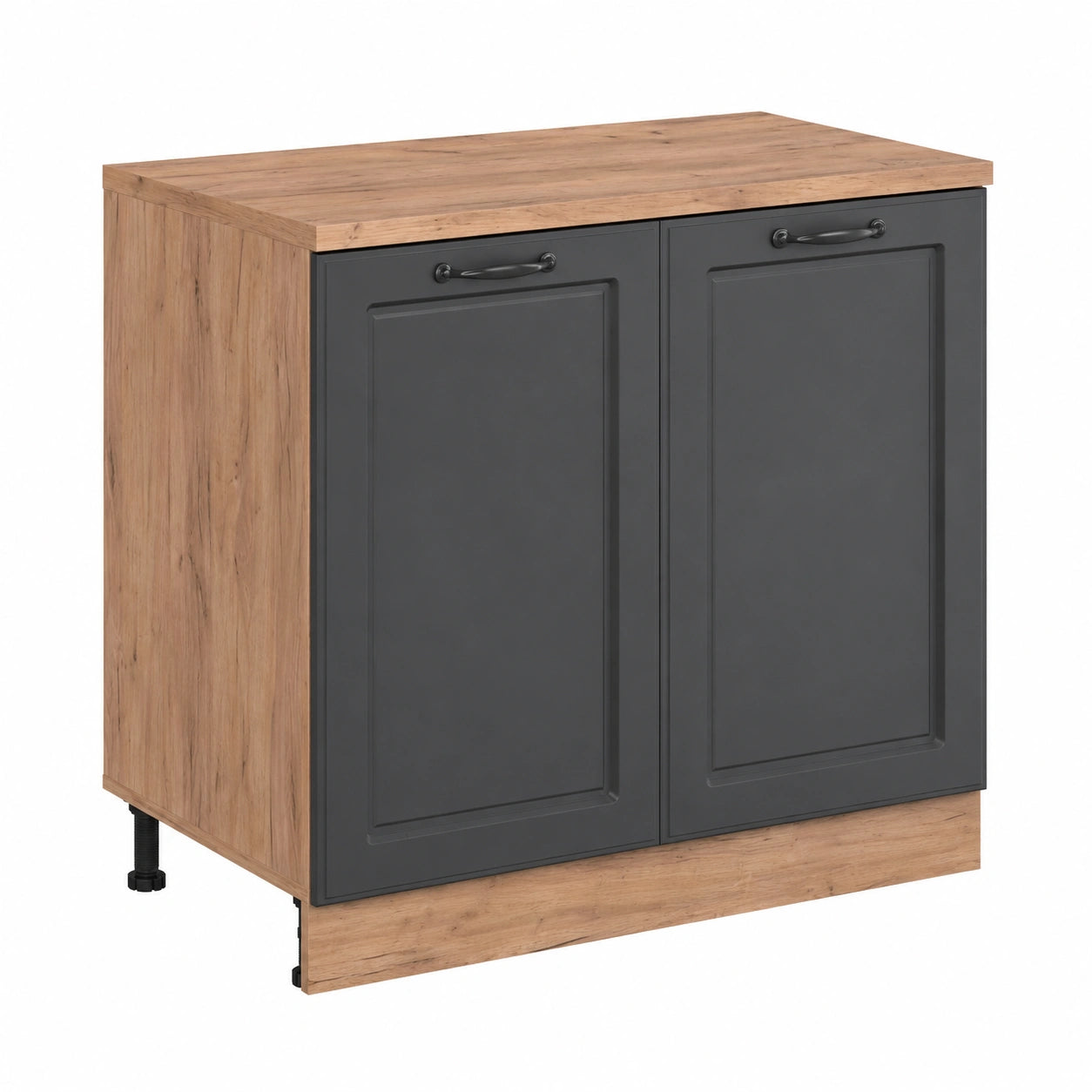 Meuble pour combles avec 2 portes, anthracite et chêne doré