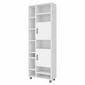 Meuble de Salle de Bain Blanc avec Compartiments Modulables pour Rangement