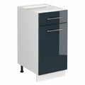 Meuble de Cuisine Bleu Foncé Brillant 40cm