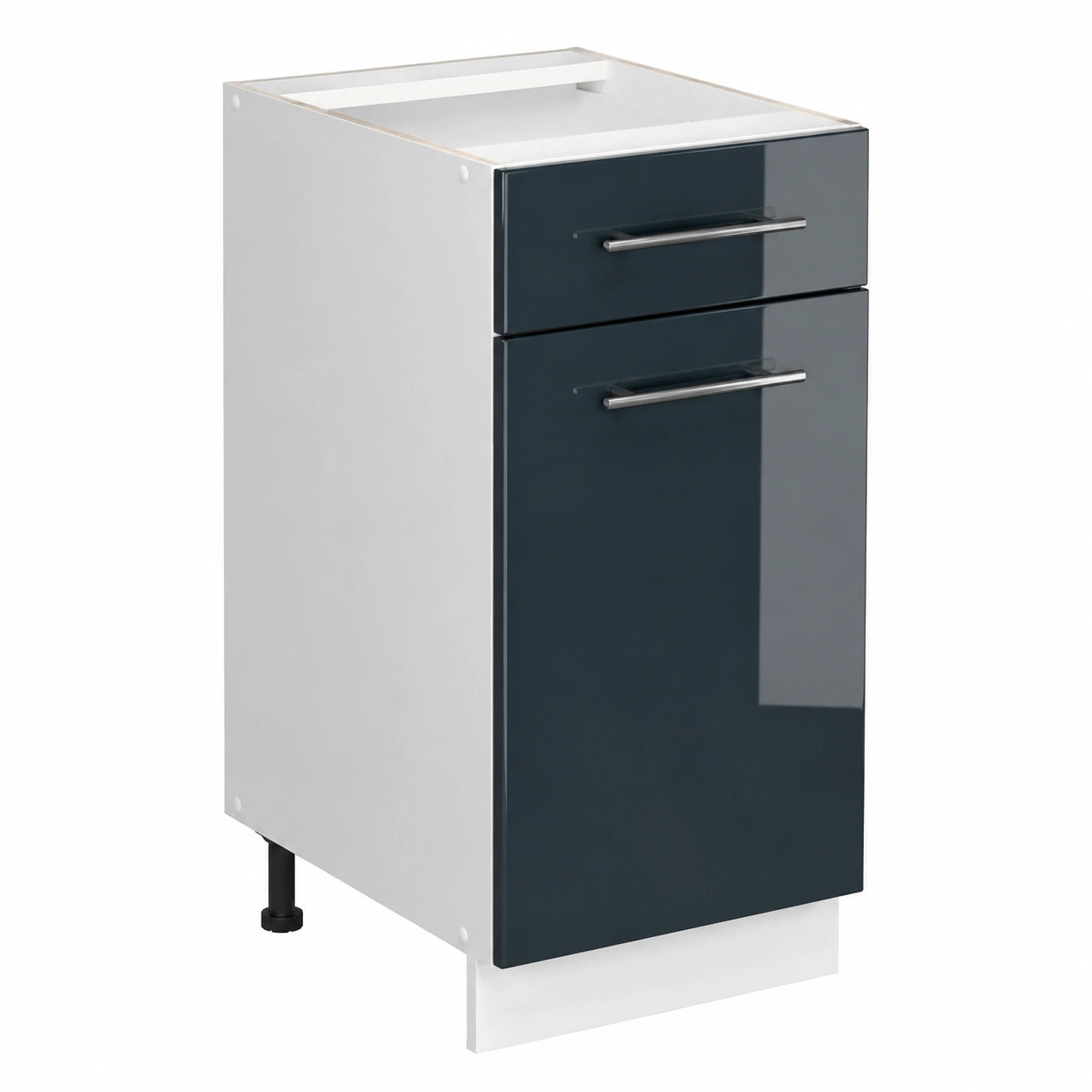 Meuble de Cuisine Bleu Foncé Brillant 40cm