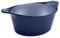 Cookut - Cocotte en fonte 33 cm avec poign¨¦e en m¨¦tal et manique - Couleur Myrtille