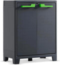 Keter Armoire Basse en R¨¦sine avec ¨¦tag¨¨res Ajustables - Id¨¦ale pour Cuisine, Garage ou Atelier - Dimensions 80 x 44 x 100 cm - Couleur Anthracite