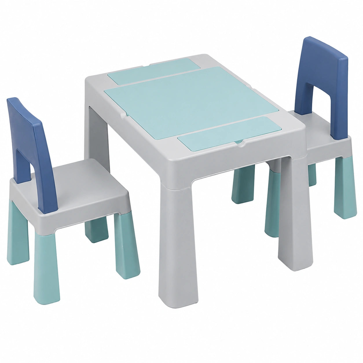 Table d'activités enfants avec chaises et rangement
