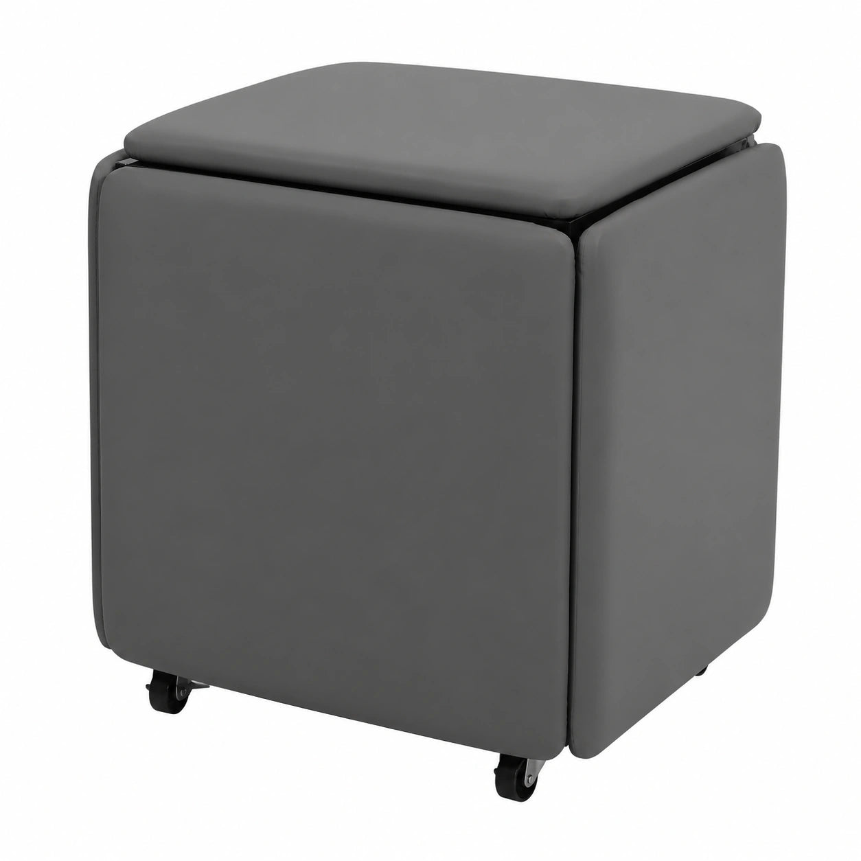 Tabouret multifonction à roulettes avec surface en PU pour intérieur