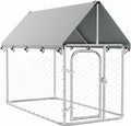 Enclos pour Chiens avec Toit, 200x100x150 cm, S¨¦curit¨¦ Ext¨¦rieure