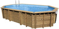Piscine en Bois UBBINK AQUABELLE Rectangulaire 750 x 400 x 130 cm avec Liner Bleu