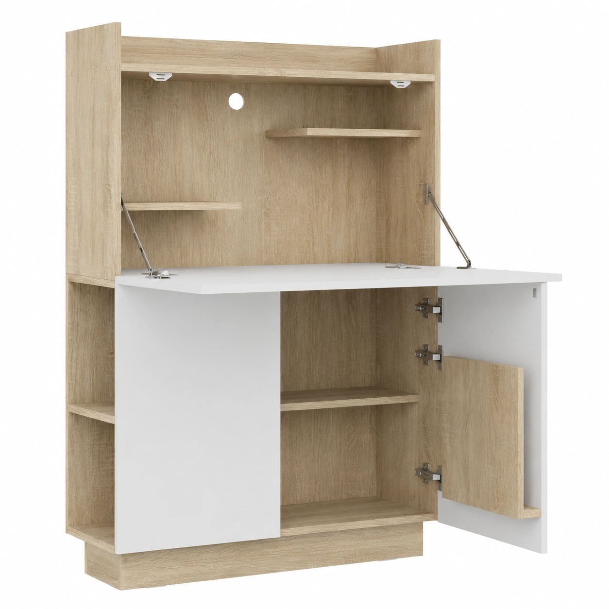 Secrétaire compact avec rangement organisé pour espace réduit