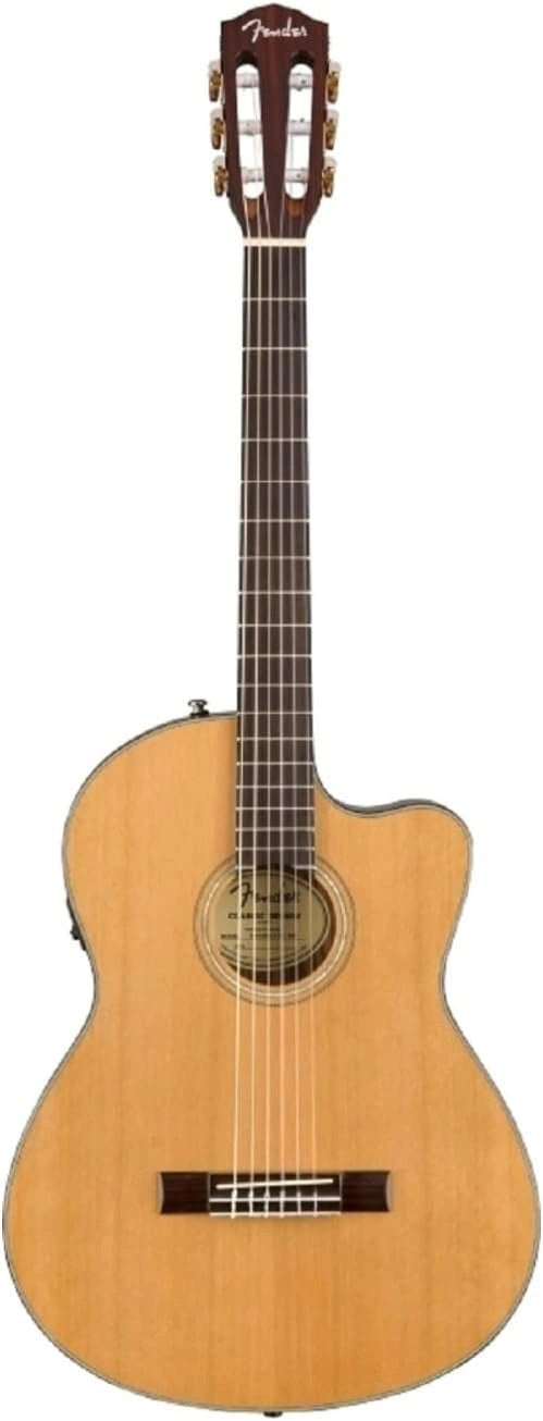 Guitare Classique Fender CN-140SCE en Nylon avec Touche en Noyer et ¨¦tui, Naturel + Cours Virtuels Offerts
