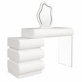 Coiffeuse Extensible avec Miroir LED et Rangements