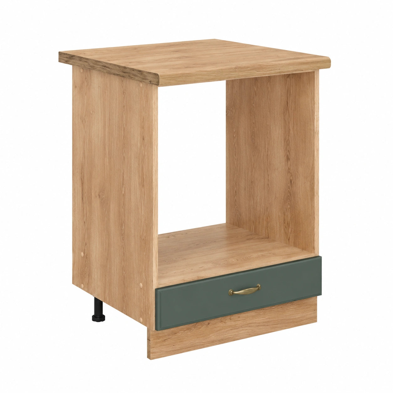 Meuble de Cuisine pour Four, Vert et Chêne, 60cm, Modulable