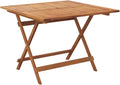 Table basse de jardin pliable en acacia massif 90x90x75 cm, marron