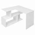 Bureau d'angle multifonctionnel avec étagères