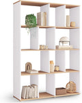 IDMarket - ¨¦tag¨¨re de Biblioth¨¨que JENA 4 Niveaux Blanc et Aspect Bois 143 cm