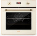 KLARSTEIN Elizabeth - Four encastrable r¨¦tro 70L, classe A, convection/gril 2200W, 50-250¡ãC, boutons vintage, cr¨¨me