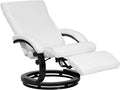 Fauteuil Relax en Cuir PU Blanc avec Repose-Pied, Design Moderne et Confort Luxe