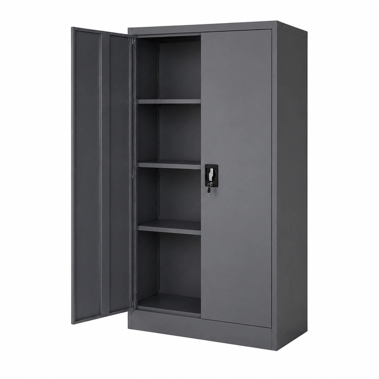 Armoire de rangement verrouillable avec étagère réglable en anthracite