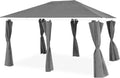 Alice's Garden - Toit et Rideaux Gris pour Pergola 3x4m Divio - Ensemble de Rechange