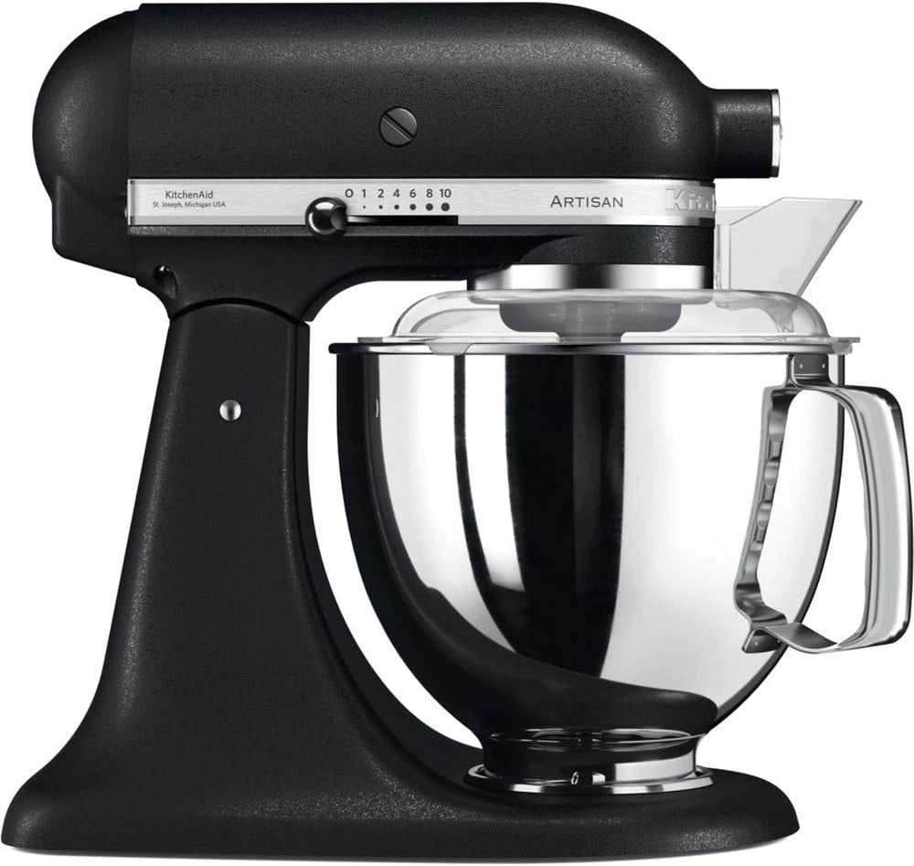 KitchenAid Robot Artisan Multifonction 5 Accessoires 2 Bols Inox 4,8L 3L Noir Truffe