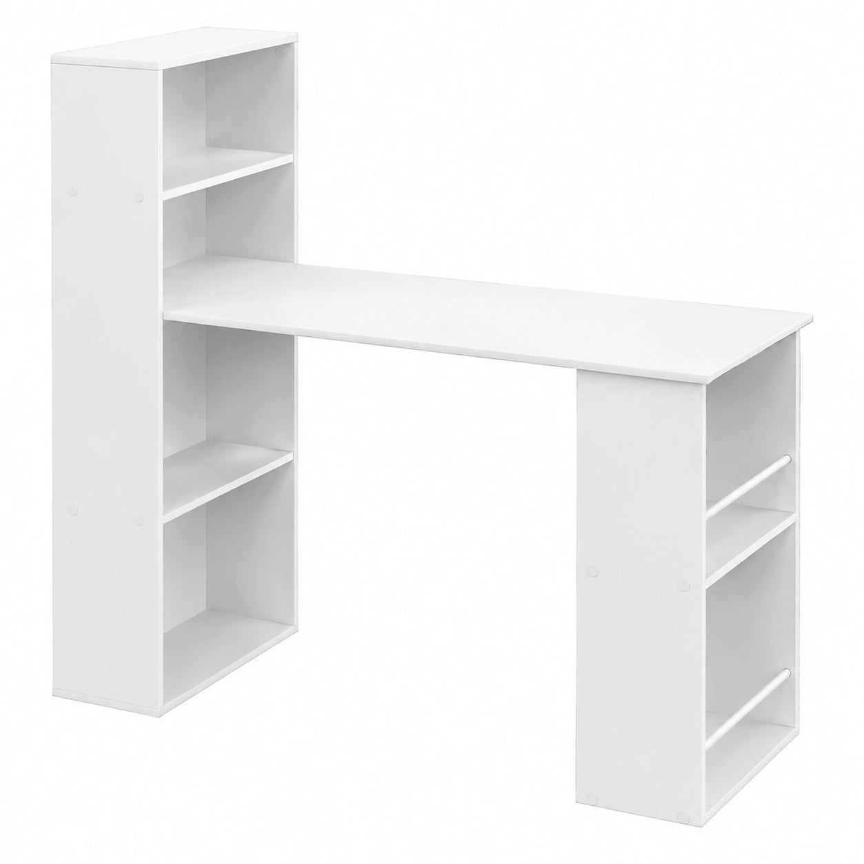 Table de Bureau avec Rangement et Installation Réversible