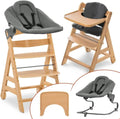 Chaise Haute ¨¦volutive en Bois pour B¨¦b¨¦ avec Kit Nouveau-n¨¦ - Alpha Move par Hauck