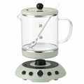 Bouilloire compacte en verre pour voyages et bureau, fonction chauffe-tasse