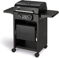 Gril ¨¦lectrique Enders eFLAVOUR 2 Turbo avec hotte double paroi et thermom¨¨tre int¨¦gr¨¦, ¨¦tag¨¨res pliables, Turbo Zone 3 KW, deux zones de chauffage 1500 W
