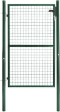 Portillon de Jardin en Acier Vert avec Serrure 105 x 150 cm