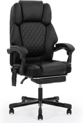 Chaise de Bureau Ergonomique Massante et Chauffante, R¨¦glable en Hauteur, Dossier Inclinable, Pivotante 360¡ã, T¨¦l¨¦commande Incluse (Noir)