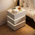 Table de Chevet LED Intelligente avec Recharge sans Fil, 3 Tiroirs, ¨¦clairage R¨¦glable - Design Moderne