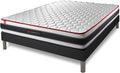 Lit Complet 140x200 avec Matelas Ressorts et M¨¦moire de Forme 22 cm - Confort Ferme