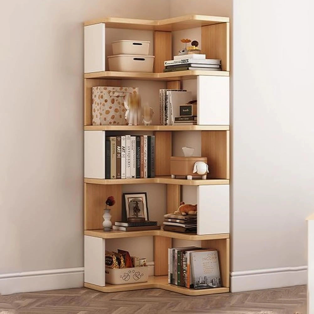 ¨¦tag¨¨re d'angle en bois ¨¤ plusieurs niveaux pour salon et bureau