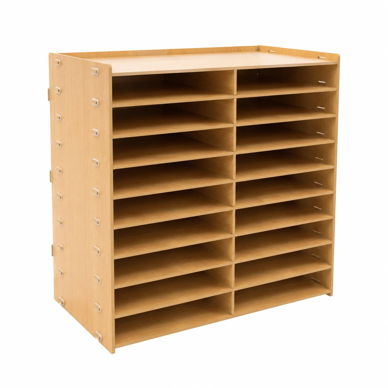 Rangement de Bureau en Bois Multifonction 18 Compartiments pour Documents