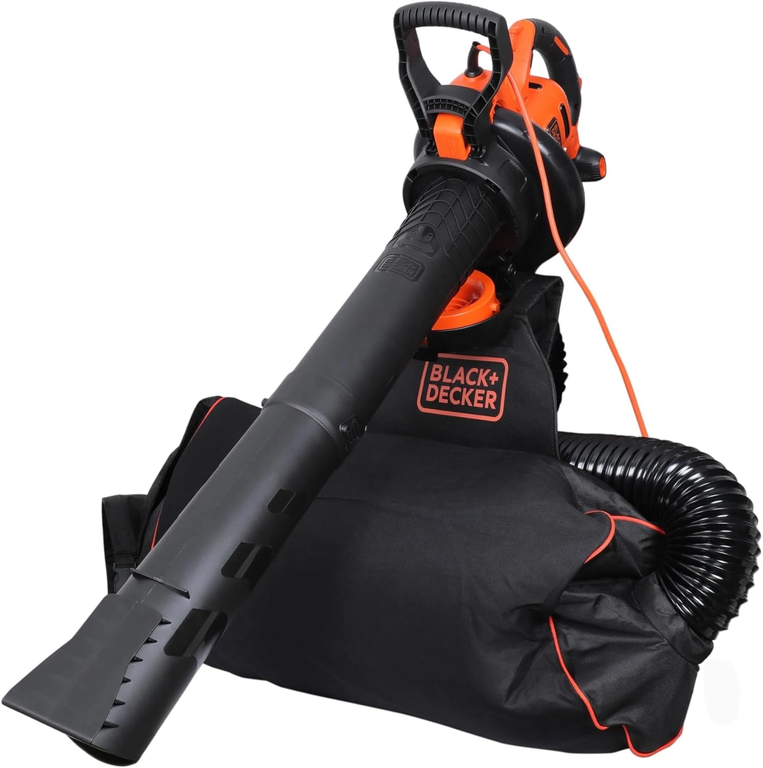 BLACK+DECKER Outil 3-en-1 Souffleur, Aspirateur et Broyeur, 3000W avec Sac ¨¤ Dos Collecteur 72L, BEBLV300-QS