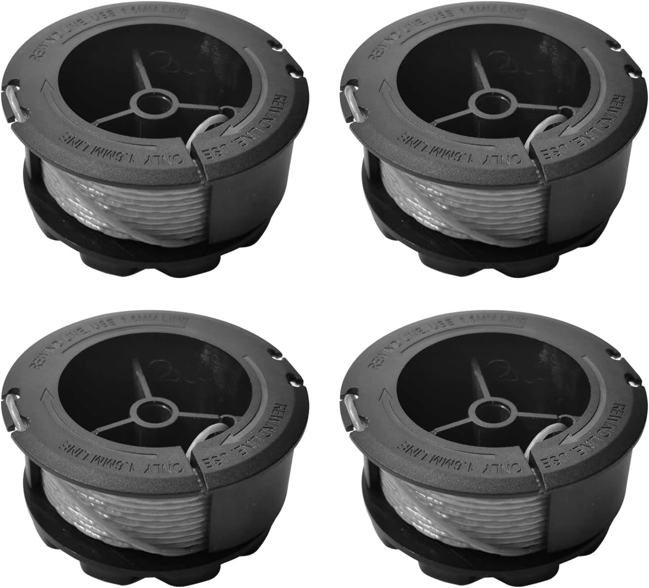 Bobines de Rechange pour D¨¦broussailleuse Bosch Universal GrassCut 18 - Lot de 4, Fil 1,6 mm x 6 m