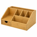 Organiseur multifonction en bambou pour bureau