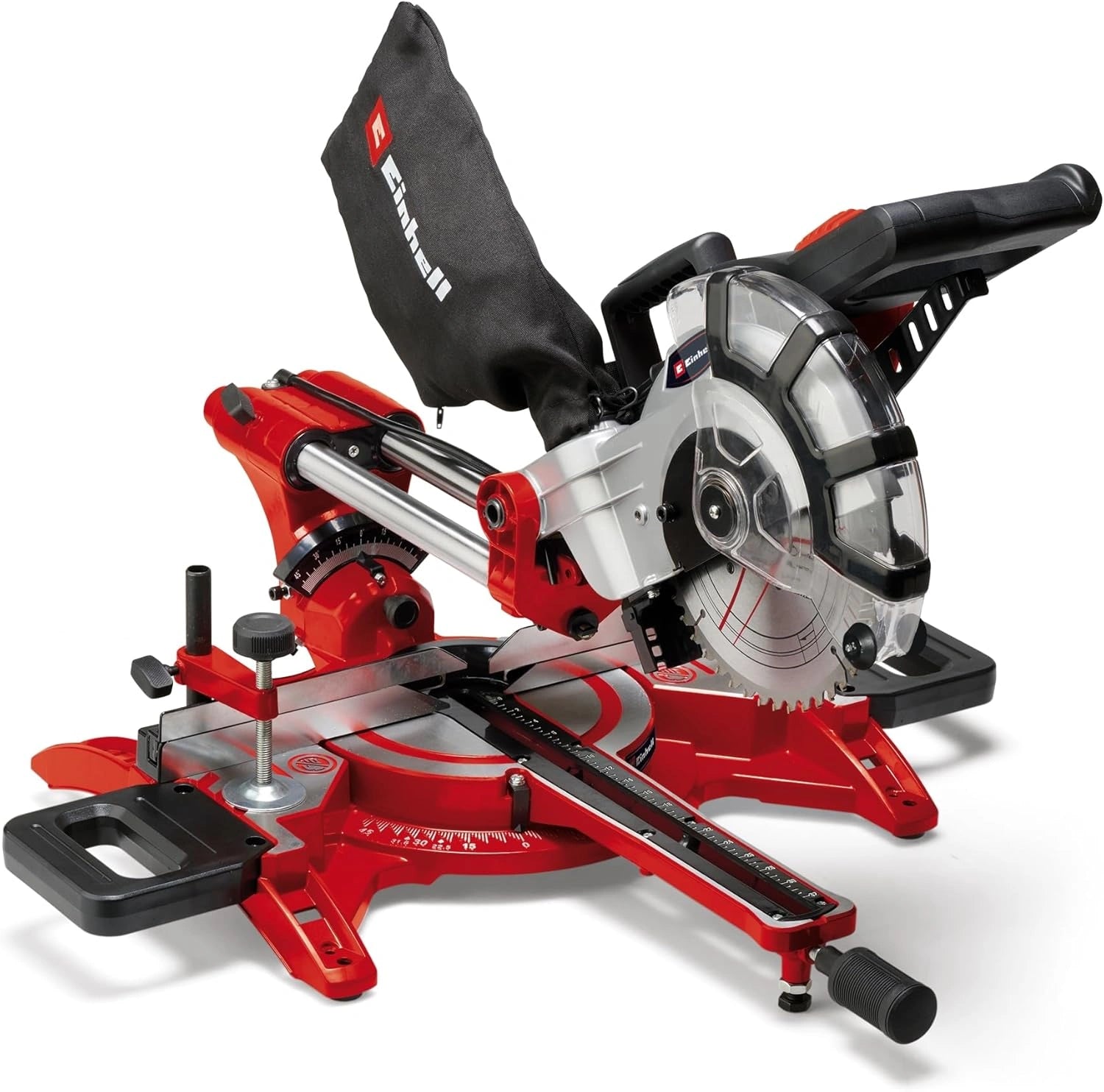 Scie ¨¤ Onglet Radiale Einhell TC-SM 2131/1 Dual, 1800W, 4900 tr/min, Guidage Coulissant, But¨¦e de Pr¨¦cision, Serrage Inclus, Lame Carbure et Laser