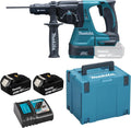 Perforateur SDS Plus Makita 18V, 24mm, 2J, avec 2 batteries 5.0Ah et chargeur