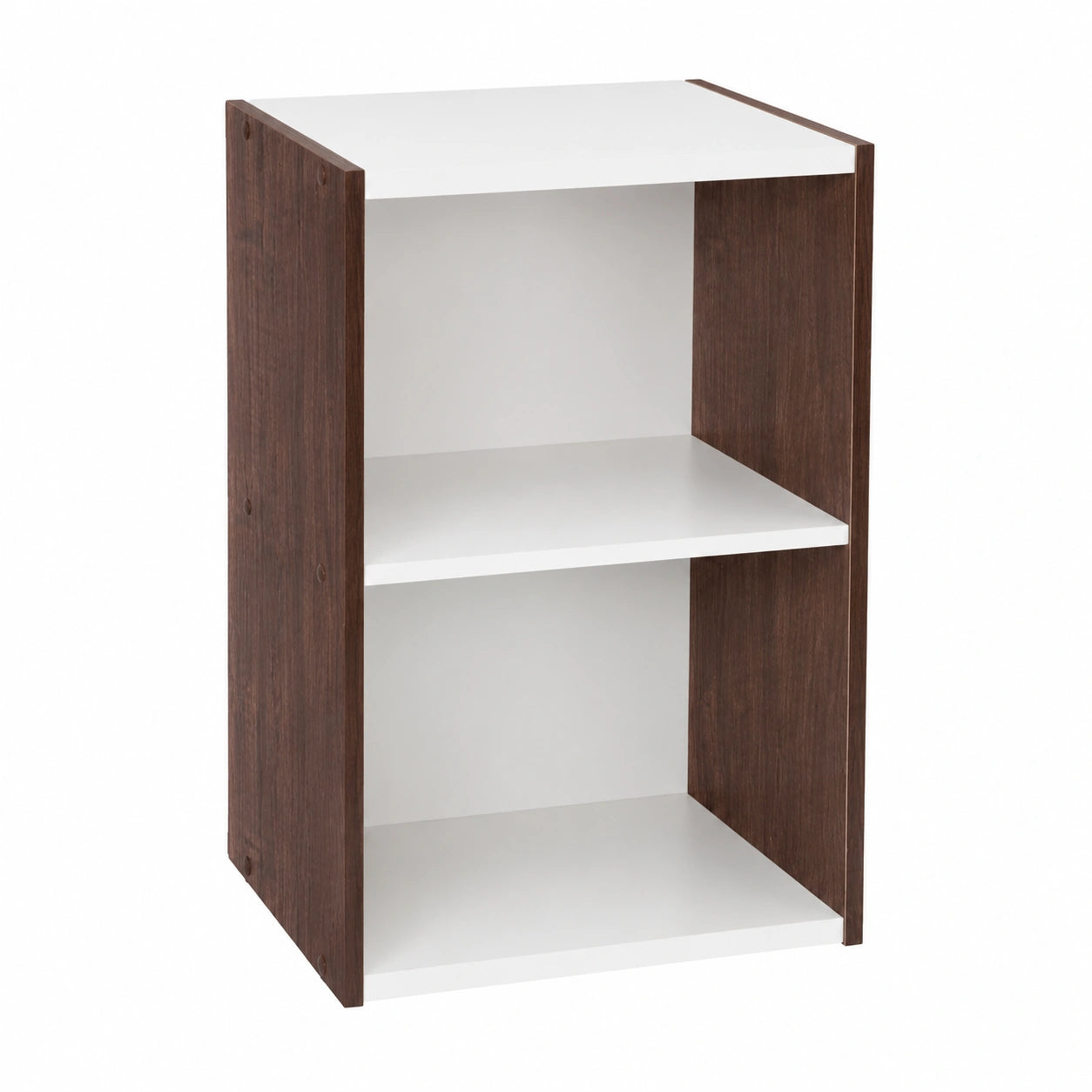 Petite bibliothèque modulable 2 étagères marron