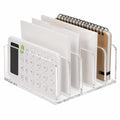Organiseur de bureau transparent 5 compartiments pour documents