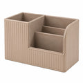 Organisateur de Bureau Multifonction en Cuir, 3 Compartiments