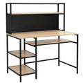 Bureau Informatique avec Étagères et Grand Plateau