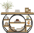 Console Tribesigns avec ¨¦tag¨¨re de Rangement ¨¤ 4 Niveaux, Design Industriel Rustique