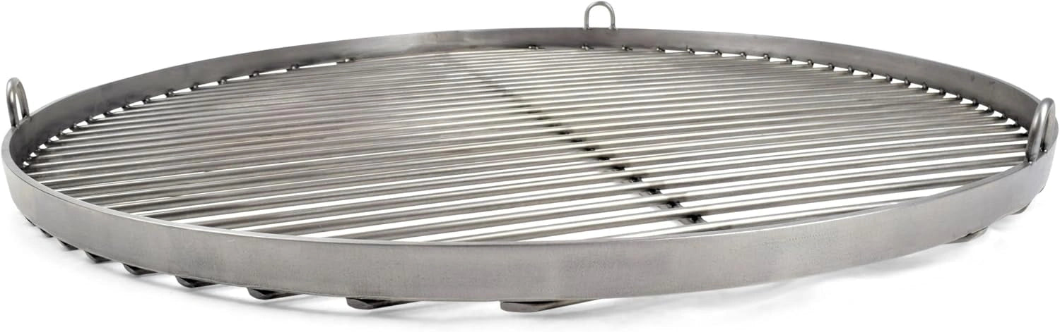 Grille de Barbecue Ronde 80cm en Acier Inoxydable - Artisanat Allemand de Haute Qualit¨¦