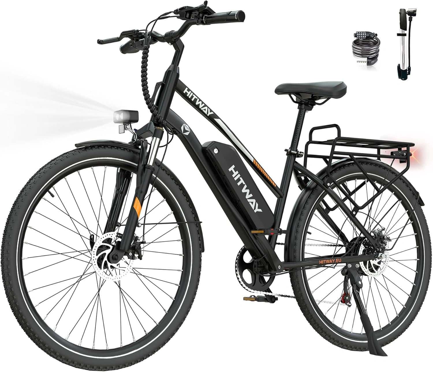 V¨¦lo ¨¦lectrique HITWAY Adulte 27,5"/28", VTT ¨¦lectrique Mixte, Batterie 36V 13Ah, Moteur 250W, 7 Vitesses