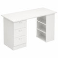 Bureau d'ordinateur moderne avec rangements multiples